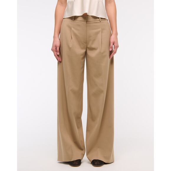 Abercrombie Pants - Abercrombie And Fitch Tailored Pull On Wide Leg Trouser Pants Size Medium
